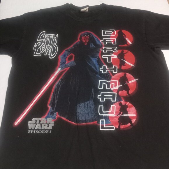 Star Wars Episode 1 Darth Maul VTG 1999 T Shirt Size L Made in Mexico Unisex - Picture 1 of 8
